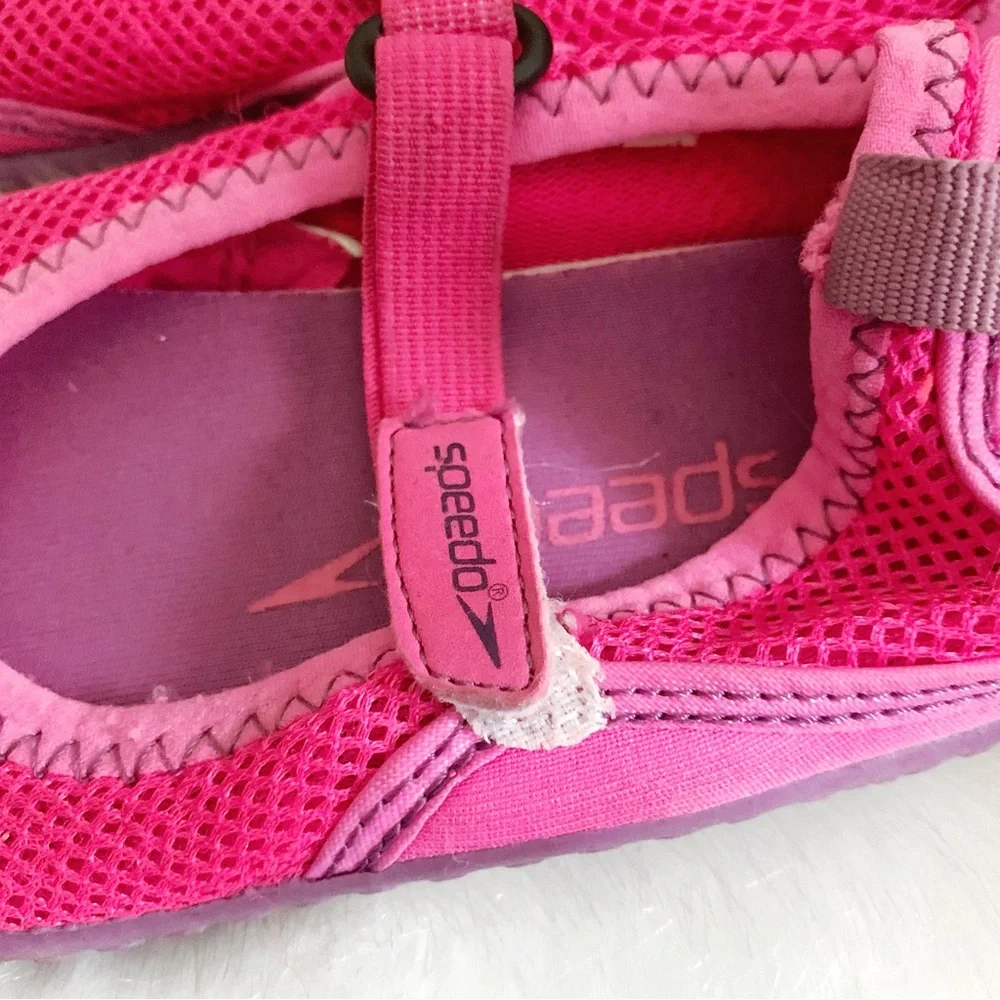 SPEEDO Girls Pink Mary Jane Neoprene Water Shoe XL